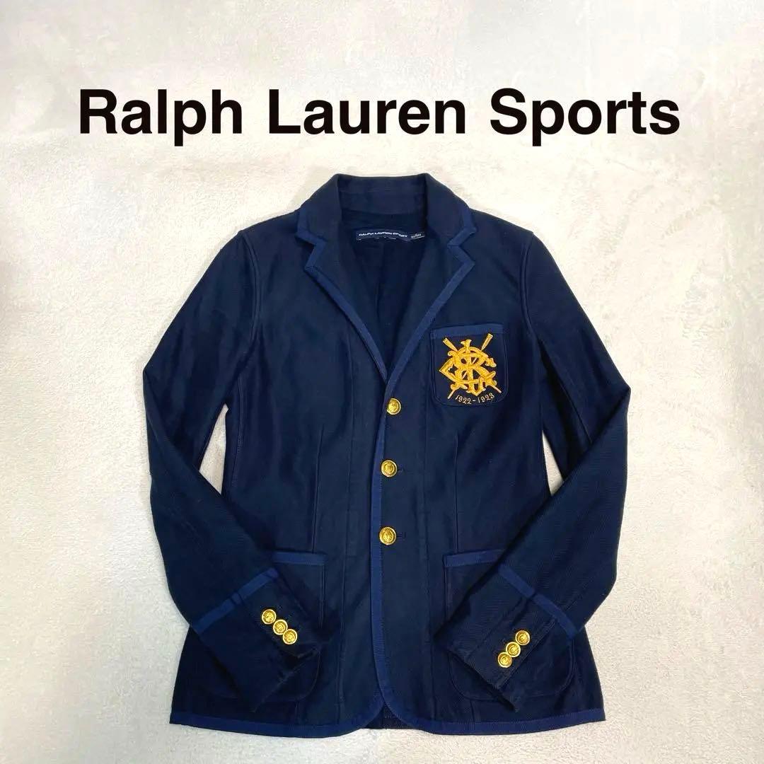 ラルフローレンスポーツ 紺ブレ 金ボタン テーラードジャケット 刺繍