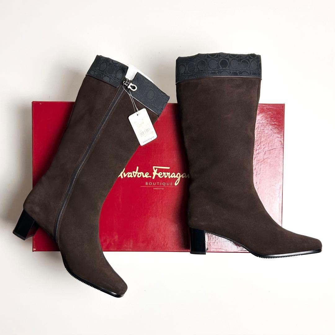 極美品✴︎サルヴァトーレフェラガモ/スエードレザーロングブーツ/ブラウン/23.5 楽天市場】フェラガモ（カラーブラウン）（ブーツ｜レディース靴）：靴