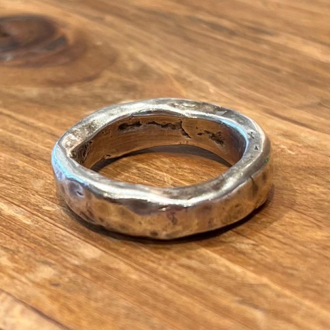 市松 リング silver刻印 幅約3mm シルバーリング 約13号 イチマツ