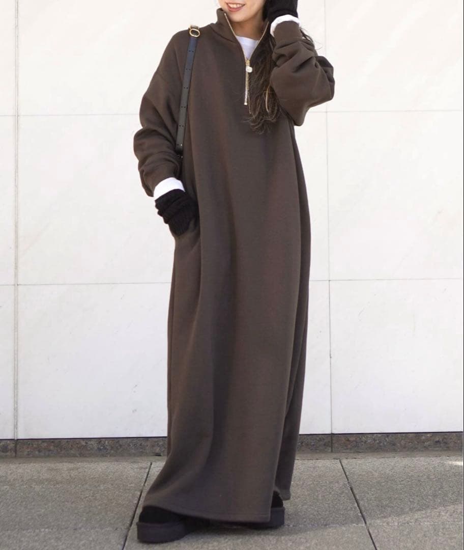 APSTUDIOウォームジップドレス ブラウン36 新品タグ付き AP STUDIO｜*ウォームジップドレス | Rakuten Fashion(楽天