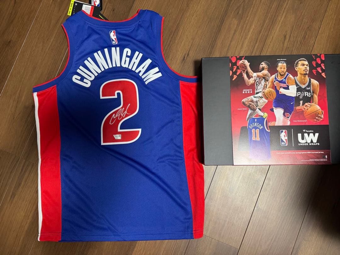 CUNNINGHAM サイン入りジャージ ピストンズ Cade Cunningham signed Detroit Pistons Nike jersey autographed