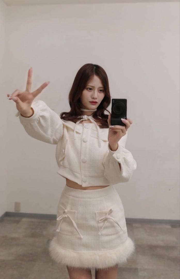 BunnyLis ツイードオフショルジャケットセット ホワイト - メルカリ