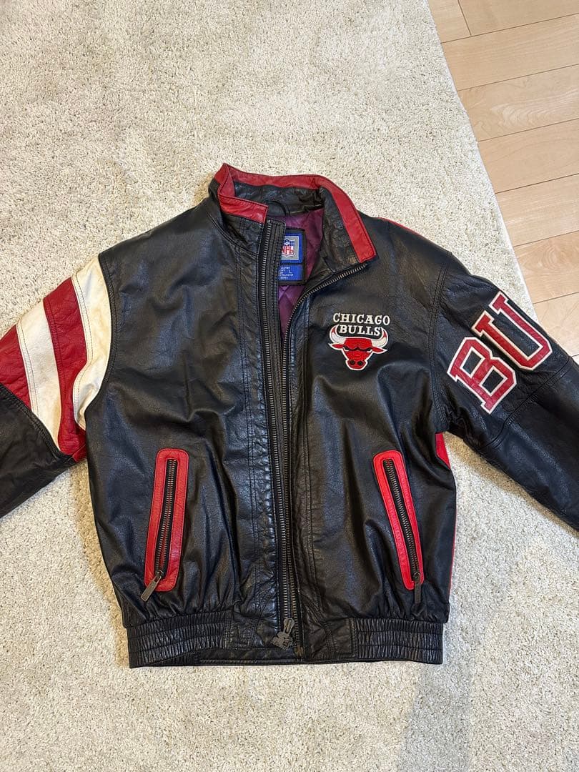 オ*オ様 【希少レア】スターター製　シカゴブルズレザージャケット　90s Lサイ スターター製 シカゴブルズレザージャケット 90s [スペシャルセール