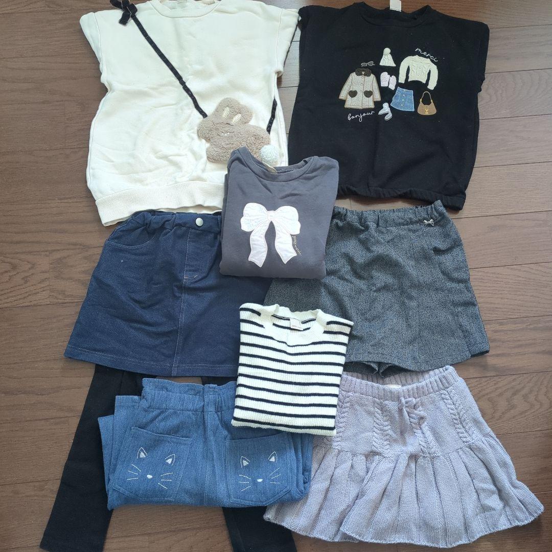 プティマイン 着回し抜群 冬物まとめ売りセット 120cm 女の子 スカート