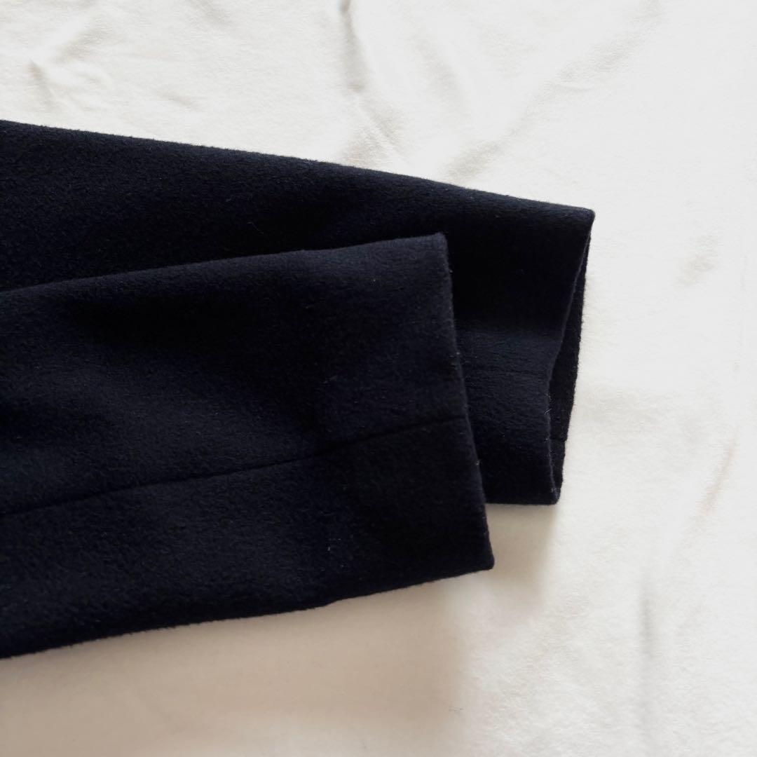 極美品☆セオリーリュクス 毛100% ダッフルコート ネイビー ダウン