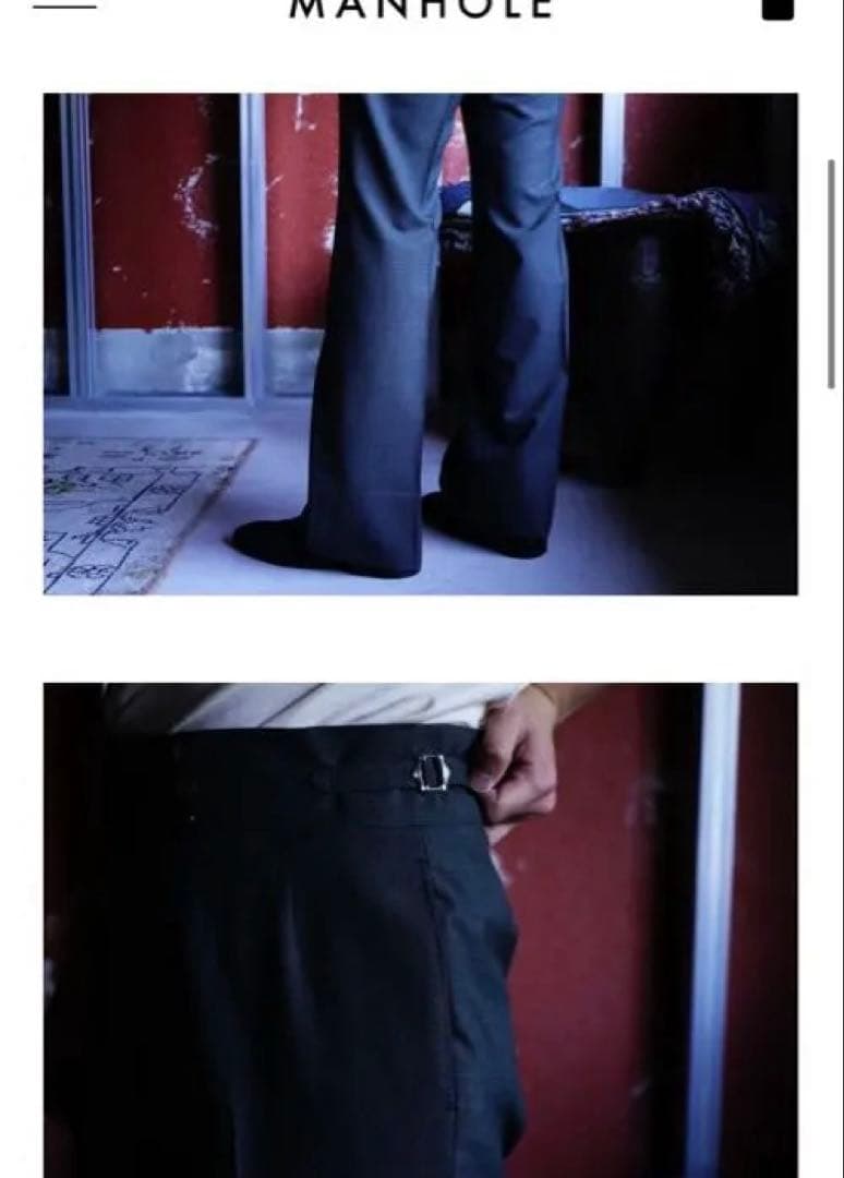 manhole別注52800円購入SADEスラックスPT01 試着のみ - メルカリ