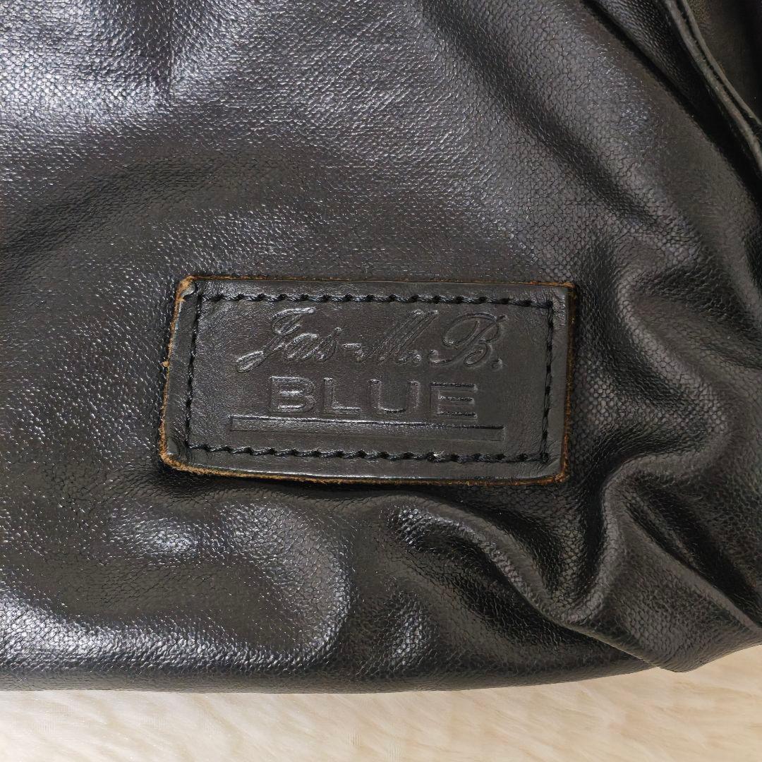 美品✨jas m.b.BLUE ジャスエムビー ボストンバッグ ブラック
