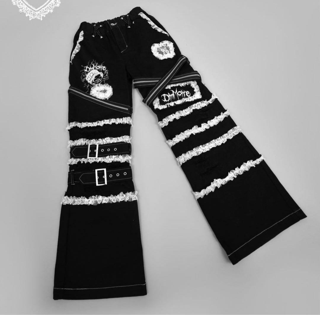 DimMoire デコデニムパンツ Black&White - メルカリ