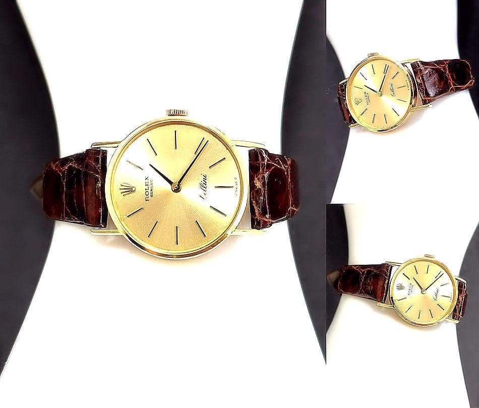 美品 ロレックス チェリーニ K18 金無垢 シャンパンゴールド 手巻き