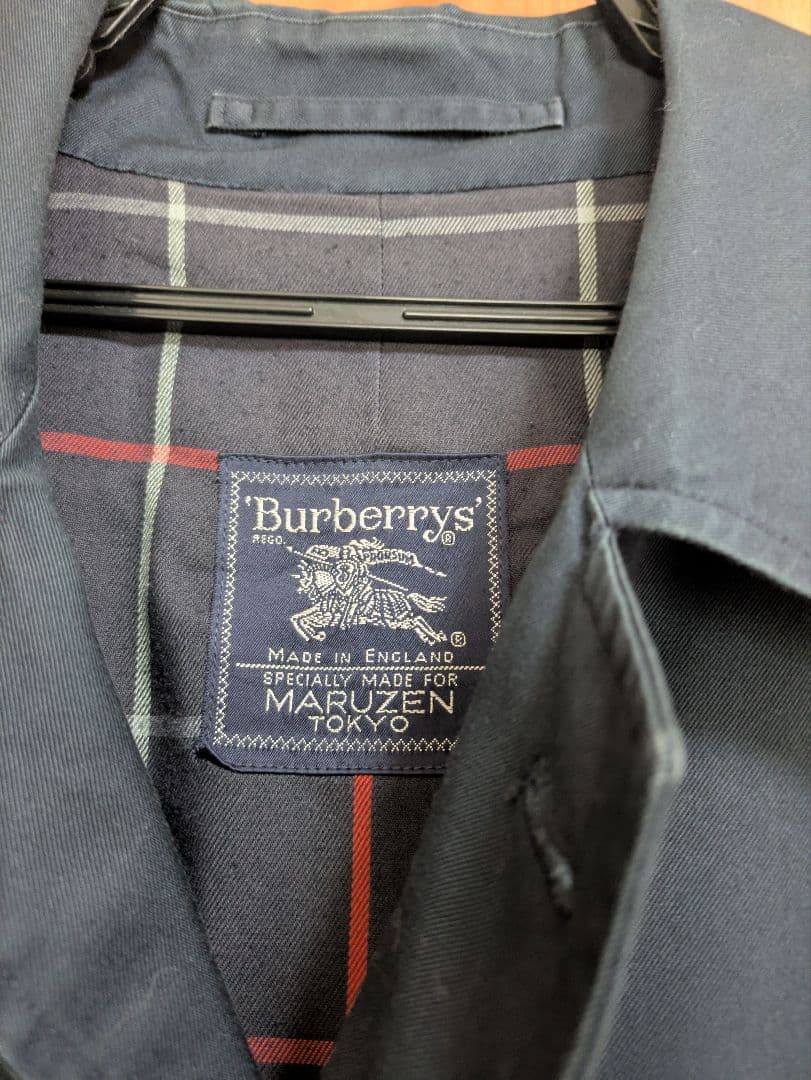再値下げ】Burberry's ステンカラーコート ネイビー 丸善 別注 - メルカリ