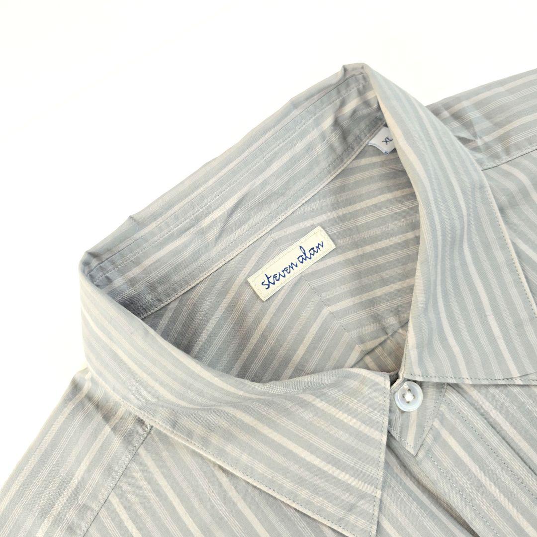 極美品☆スティーブンアラン ストライプ レギュラーカラー シャツ XL 2