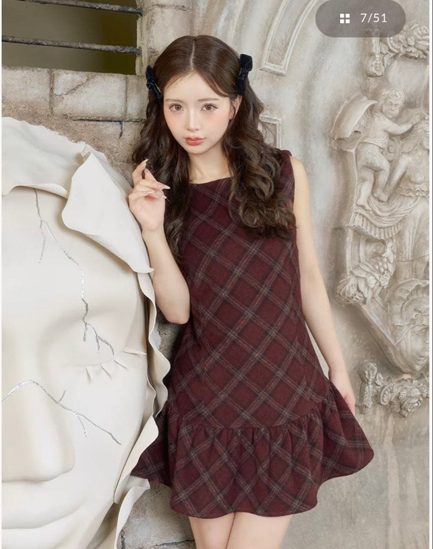 ダーリッチ　タータンチェックノースリミニワンピース Darich（ダーリッチ） ワンピース タータンチェックノースリミニ
