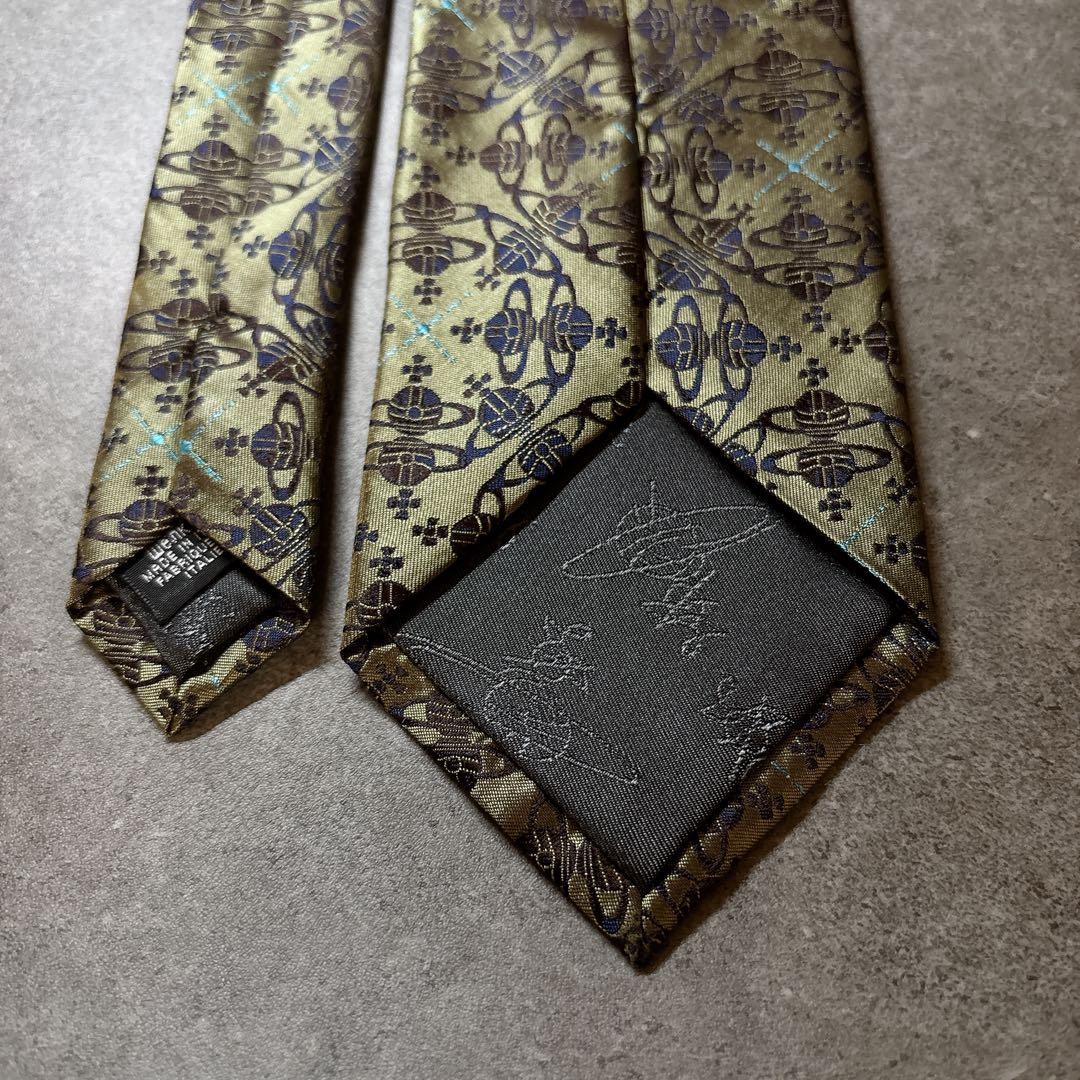 Vivienne Westwood オーブ総柄 ネクタイ ジャガード 玉虫色 - メルカリ