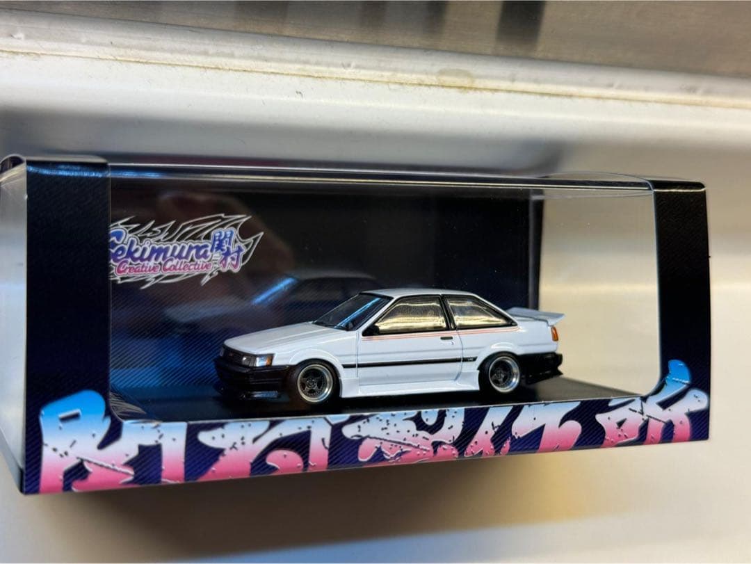 1/64 改 トヨタAE86 Levin ドリフト風 Work CR01 関村 - メルカリ