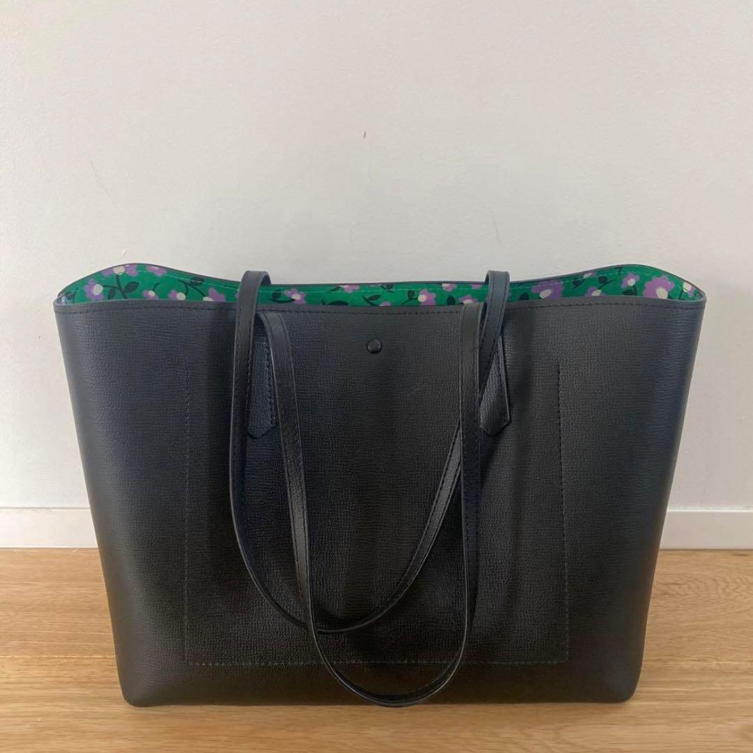 絶品グース wife様専用 kate spade 黒レザーA4トートバッグ