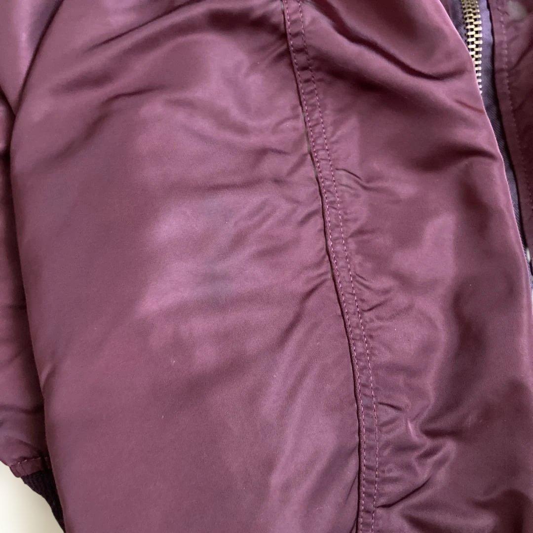 《希少カラー》80s USA製 ALPHA MA-1 L ヴィンテージ ボルドー