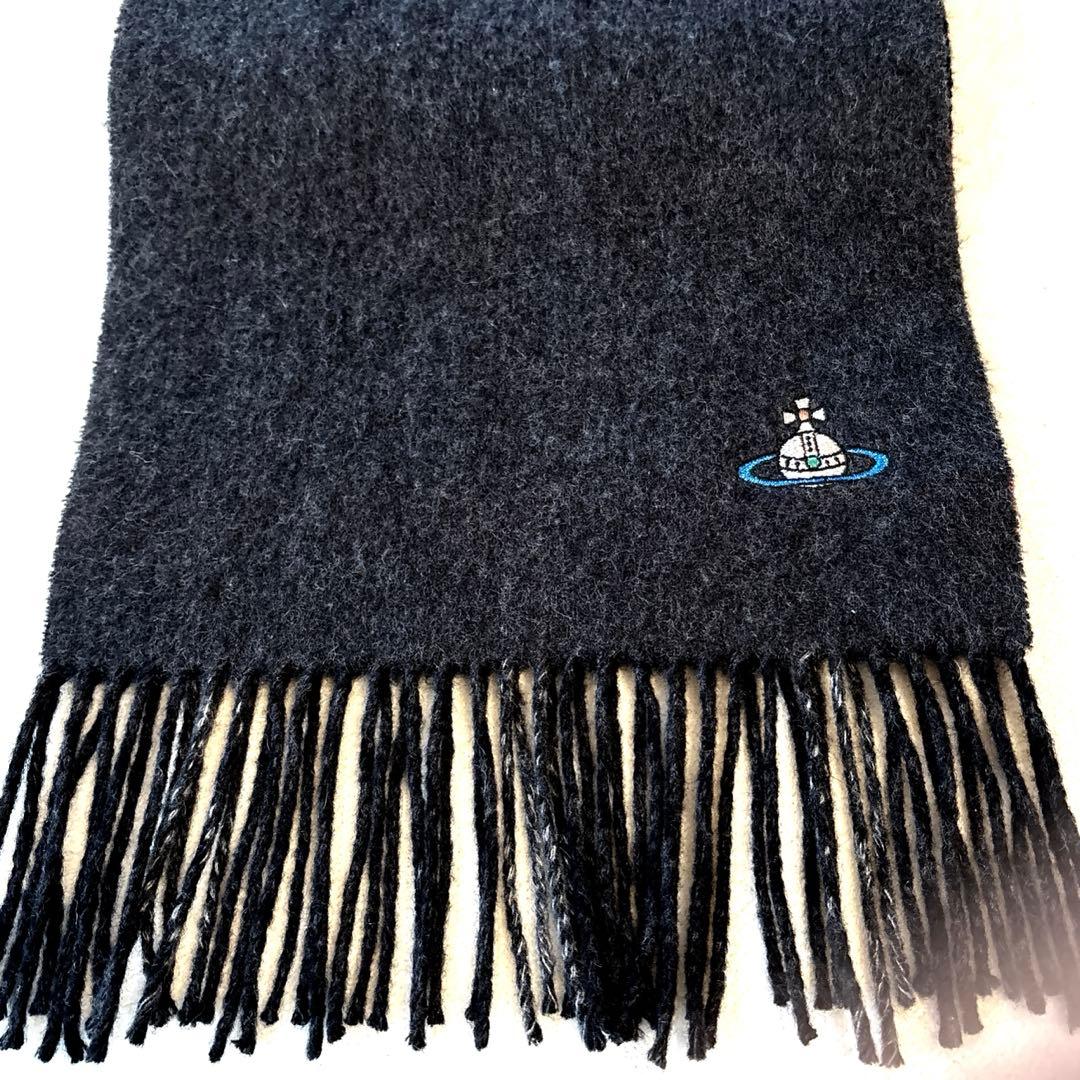 Vivienne Werstwood カシミア マフラー チェック オーブ刺繍付 Vivienne Westwood（ヴィヴィアンウエストウッド） マフラー CHUNKY
