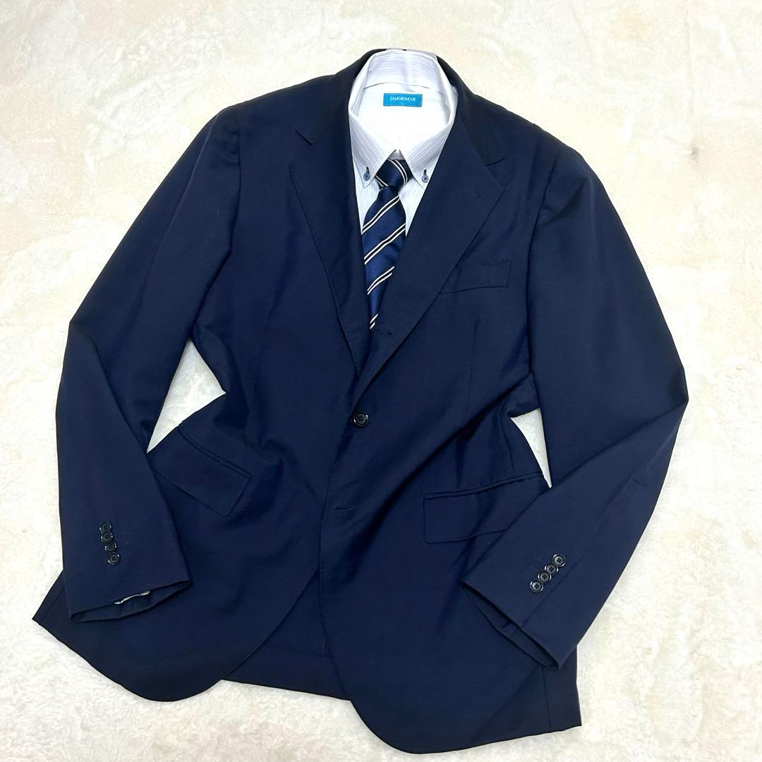 極美品】ビームスエフ カノニコ スーツ セットアップ ネイビー XL 極美