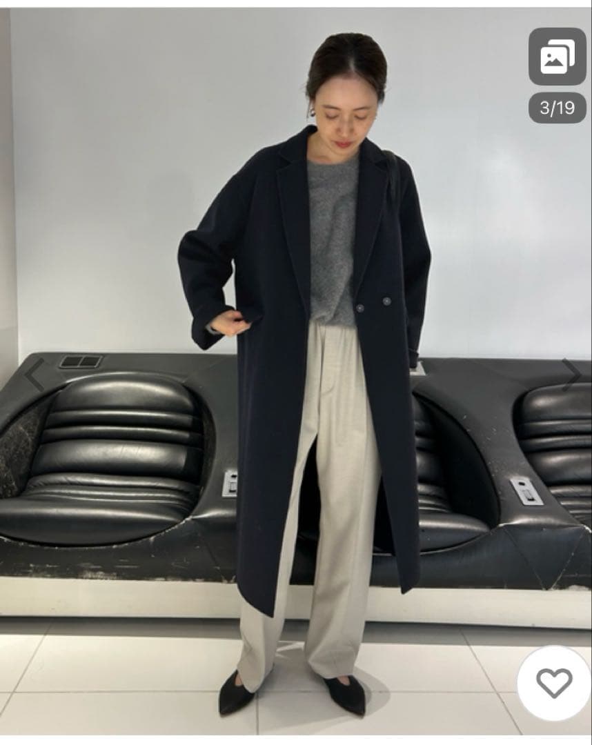 本日値引き SLOBE I'ENA 今季ネイビー チェスターコート - メルカリ