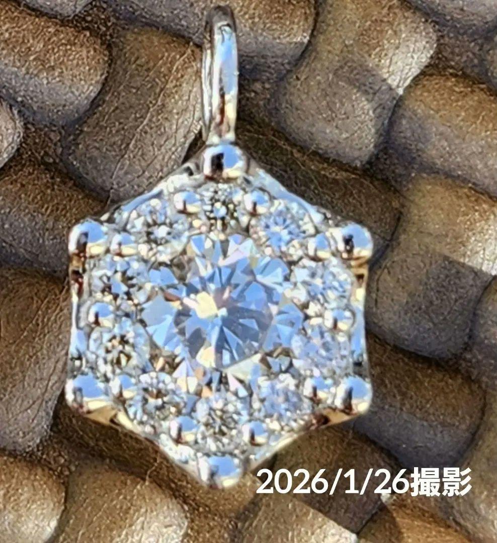 プラチナネックレス　Pt900　ネックレストップ　ダイヤモンド　0.31ct ✨