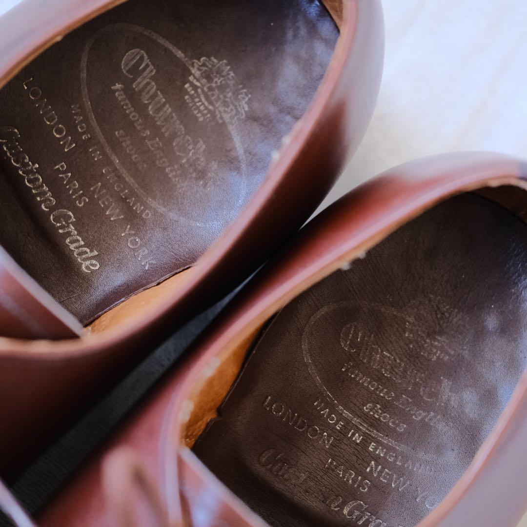 美品Church'sチャーチフロントプレーントゥダービーGerrard茶50H