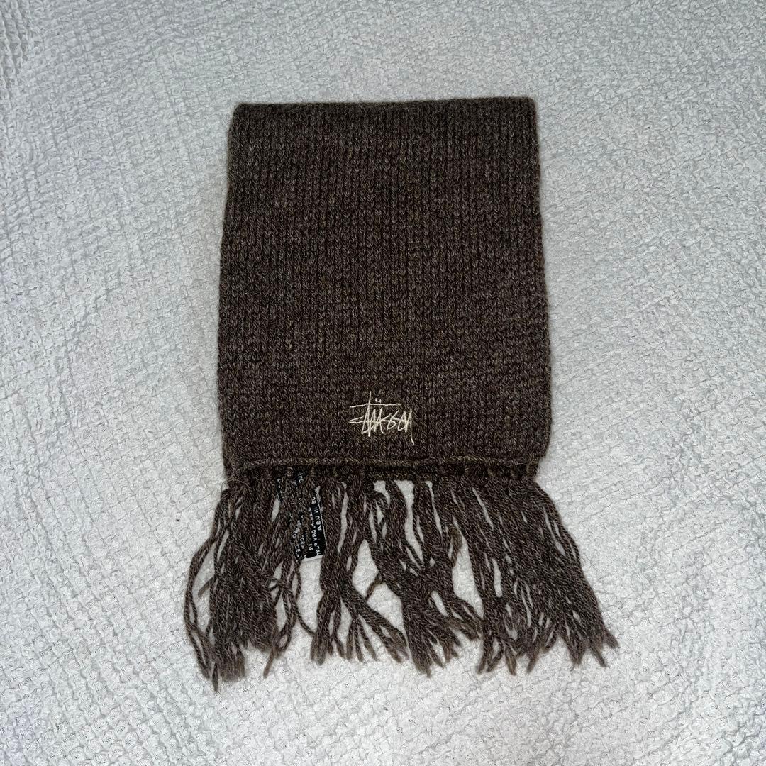 小物 vintage stussy muffler brown 中古・古着通販】stussy (ステューシー) マフラー イエロー×ブラウン