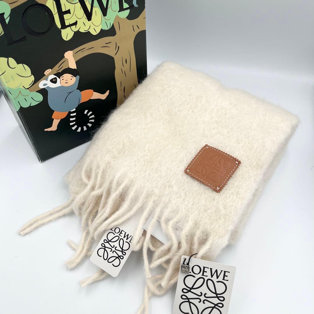 新品タグ付き ロエベ 23AW モヘア×ウール マフラー 正規品 限定