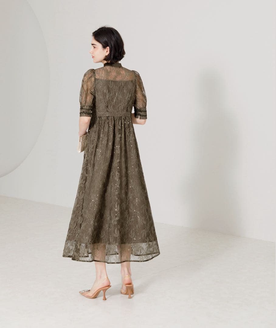 美品✨【Leia】チャイナ風ワンピース 参列ドレス パーティードレス