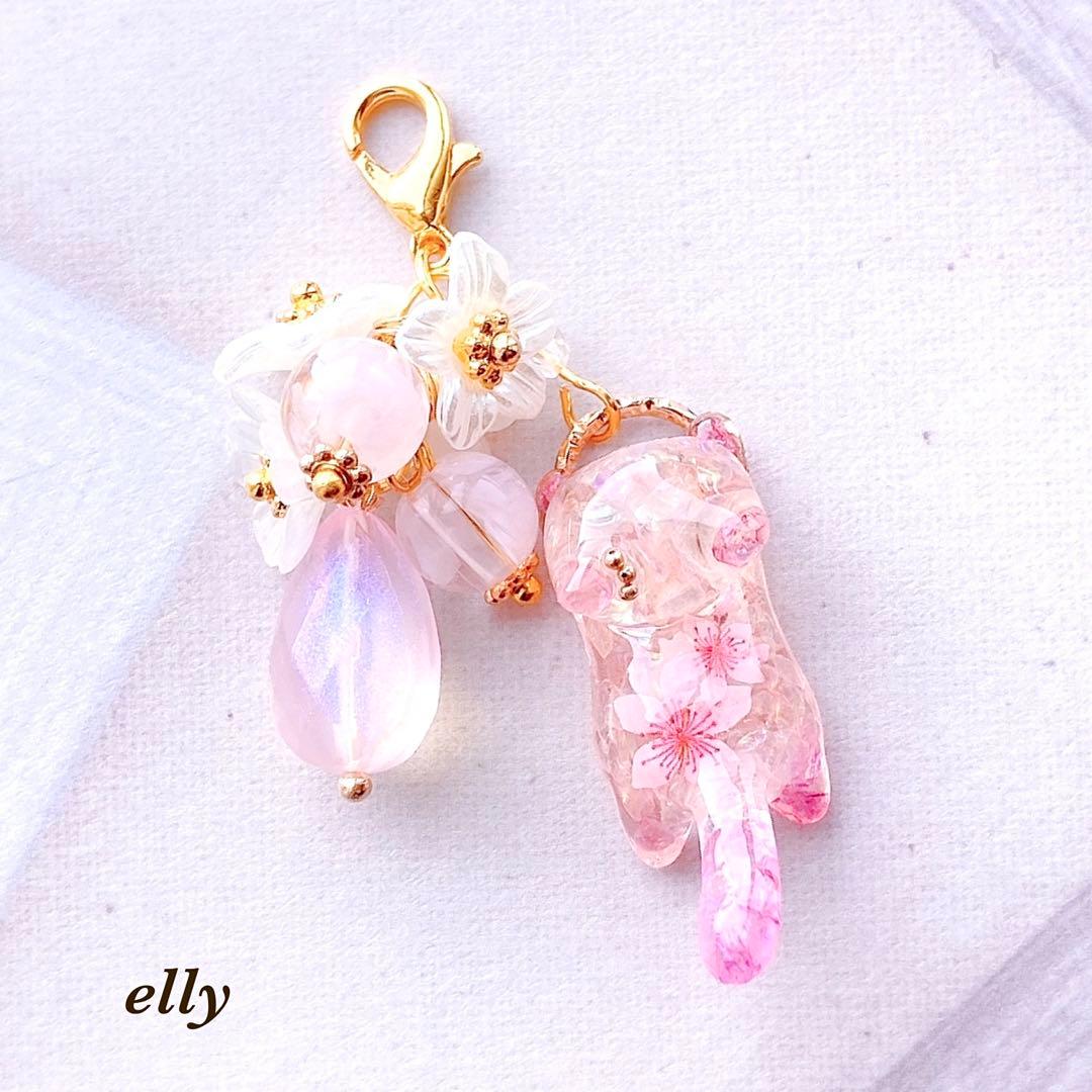 みゆママ様】1403.琉球ガラス 花火 夏祭り じゃれ猫 レジン チャーム