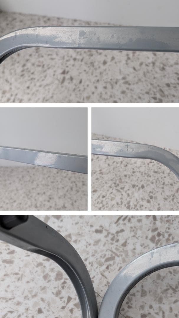 90s ビンテージ メタルフレーム ガラス テーブル スペースエイジ