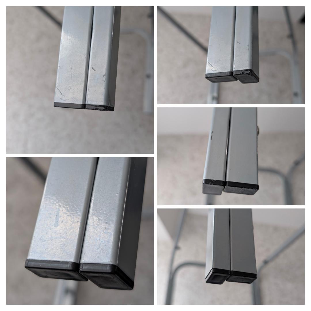 90s ビンテージ メタルフレーム ガラス テーブル スペースエイジ