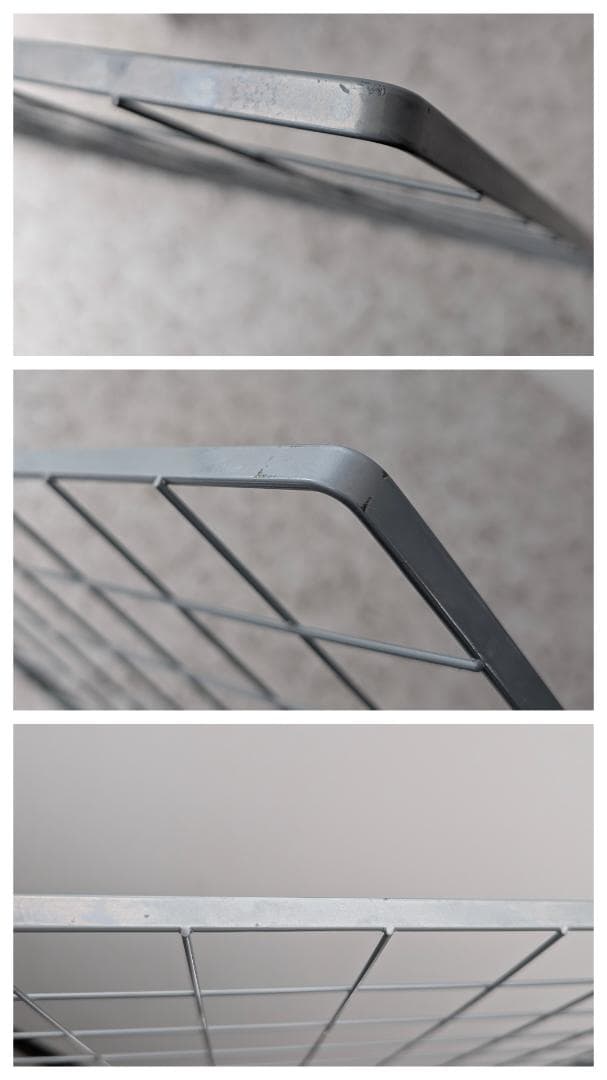 90s ビンテージ メタルフレーム ガラス テーブル スペースエイジ