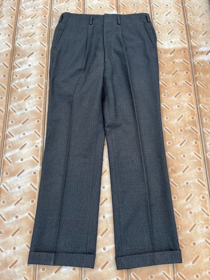 スラックス 50s 検 絣 ネップ ギャバジンスラックス スラックス 50s 検