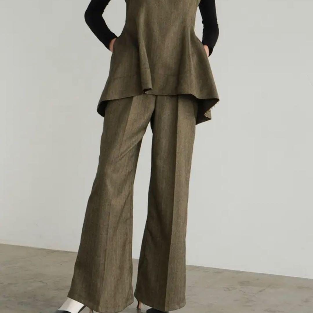 美品✨CLANE オールインワン ドッキング ワイドパンツ ウール混