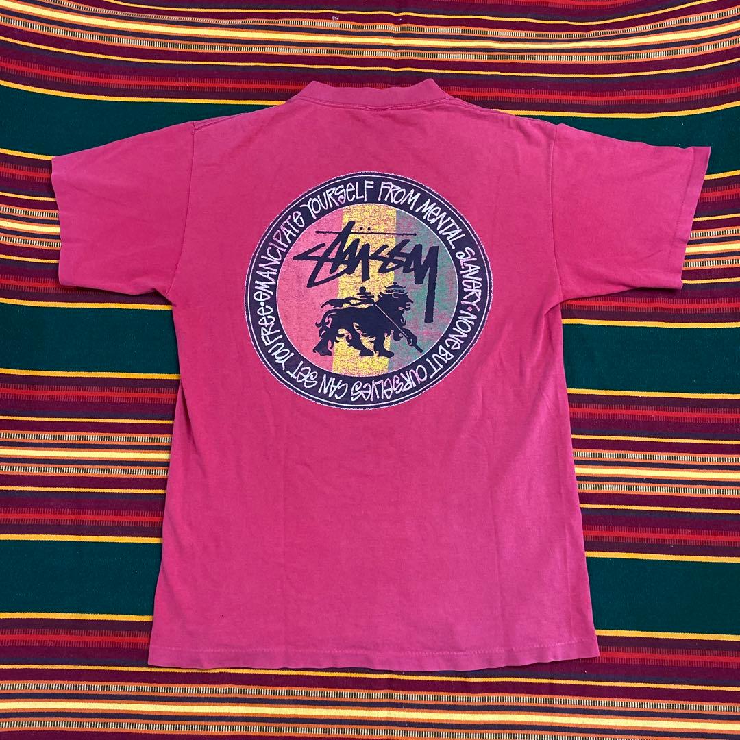 STUSSY 80s 黒タグ 初期 Rなし USA ラスタライオン old レア - メルカリ