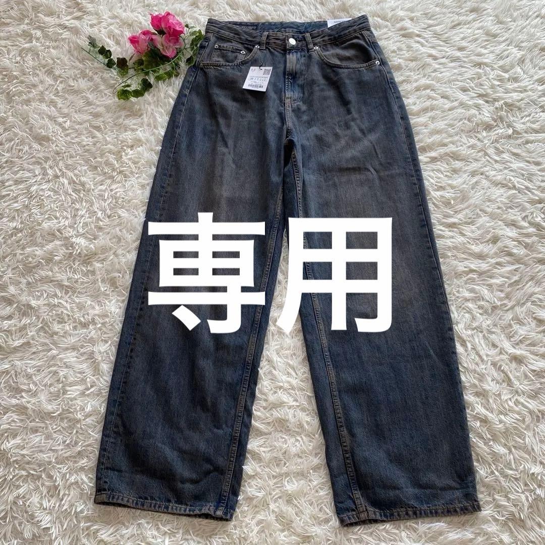 新品【L】ZARA BAGGY FIT バギーフィット デニムパンツ - メルカリ