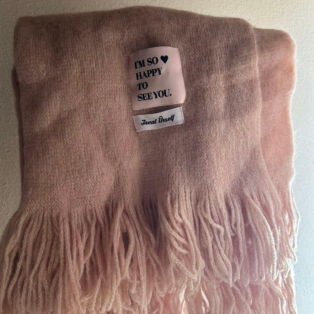 TreatÜrself トリートユアセルフ マフラー ピンク - メルカリ