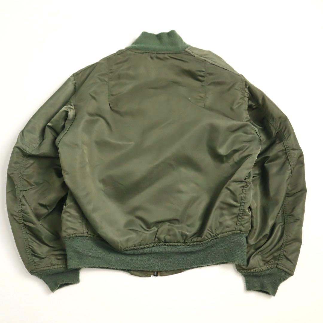 70s 80s ALPHA 白 ホワイトテープ USA製 ma-1 カーキ