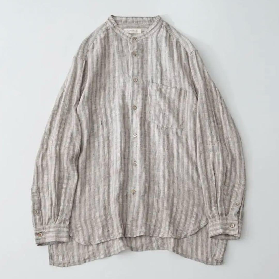 新品】nest Robe CONFECT リネンストライプバンドカラーシャツ - メルカリ