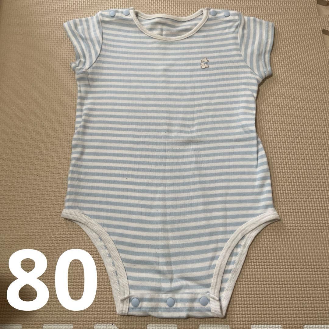 ファミリアボーダーロンパース80