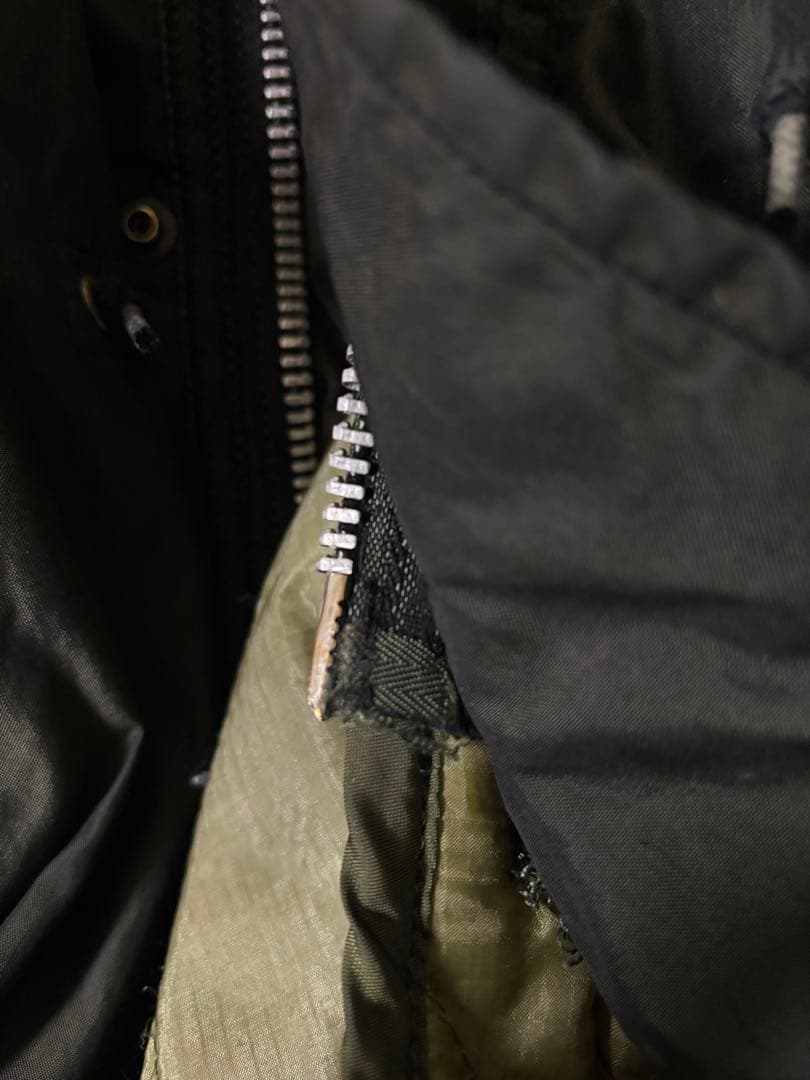 M-65 フィッシュテールパーカー 黒染め Sサイズ アルミジップ ライナー