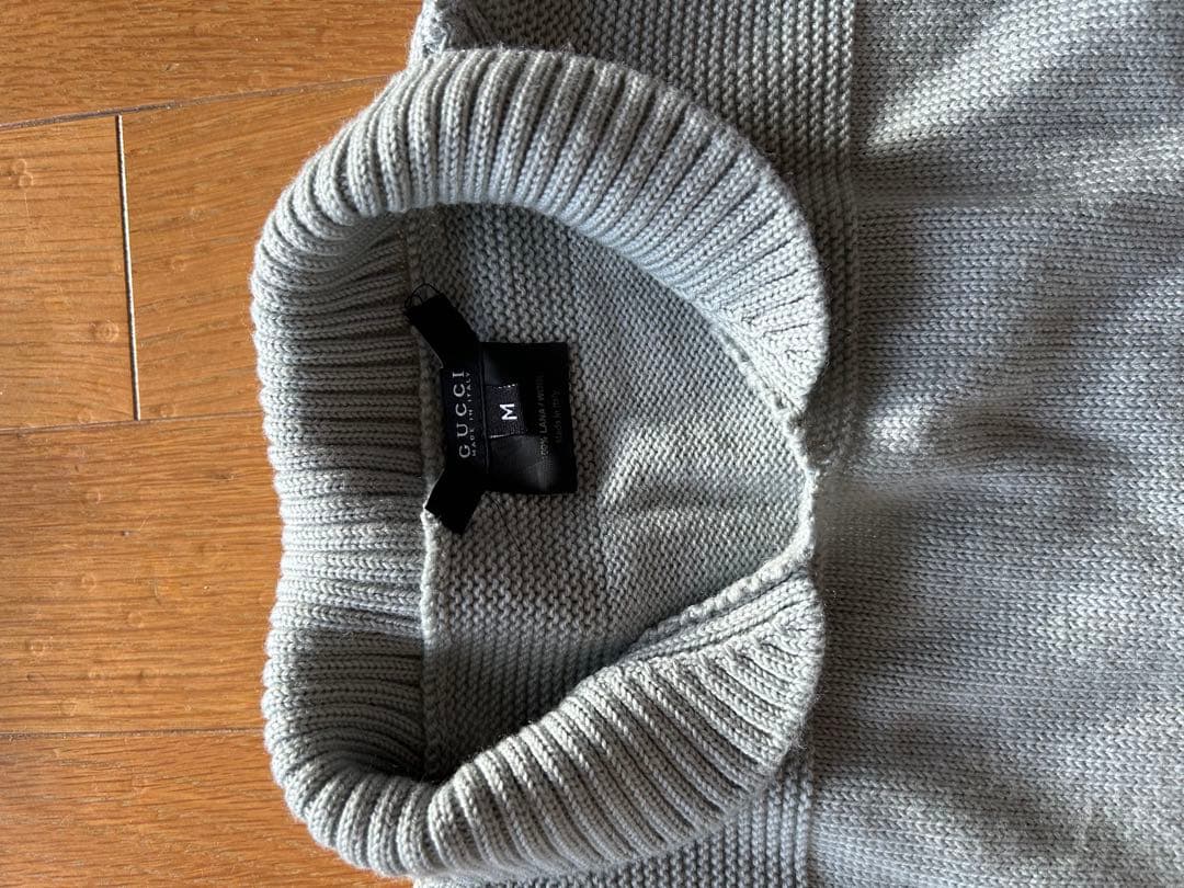 GUCCI グレー 系　ニットセーター M L グレー（灰色）系 L GUCCI(グッチ) ニット・セーター(メンズ