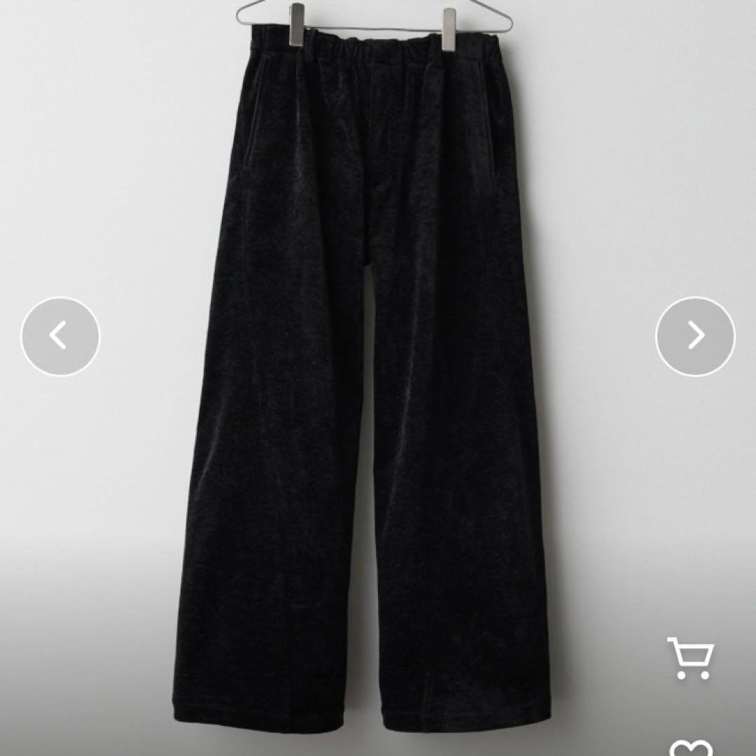 WASHED VELVET CURVE CUT WIDE PANTS WYM - メルカリ