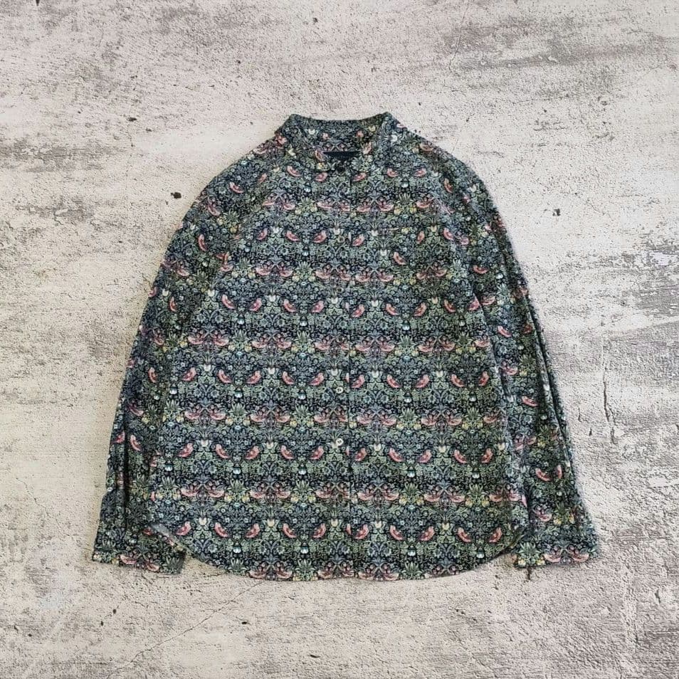希少 シャワーパーティー コーデュロイリバティ フラットカラーシャツ