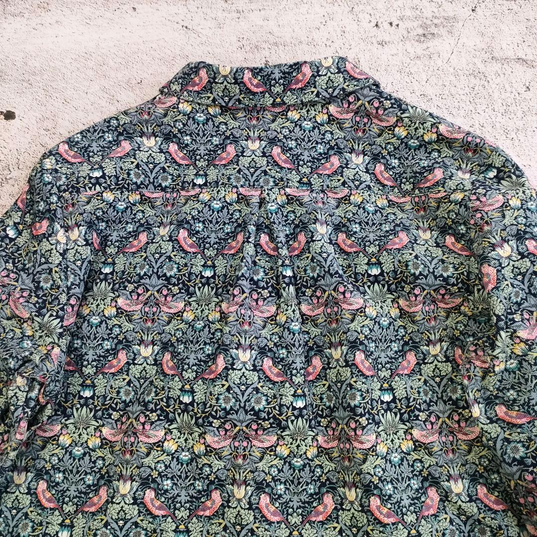 希少 シャワーパーティー コーデュロイリバティ フラットカラーシャツ