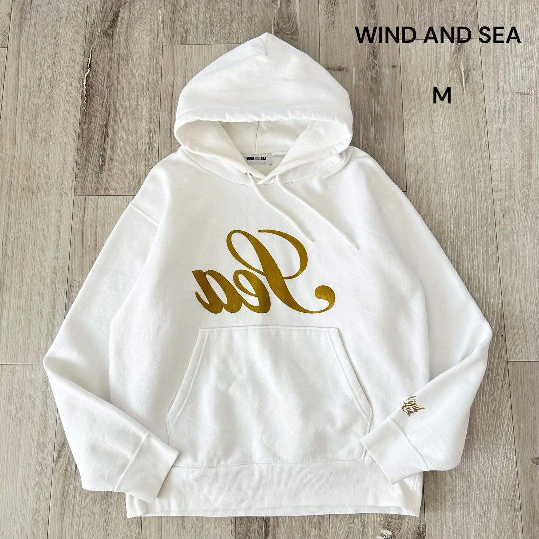 WIND AND SEA プルオーバーパーカー フーディー 白 金 M 厚手 - メルカリ