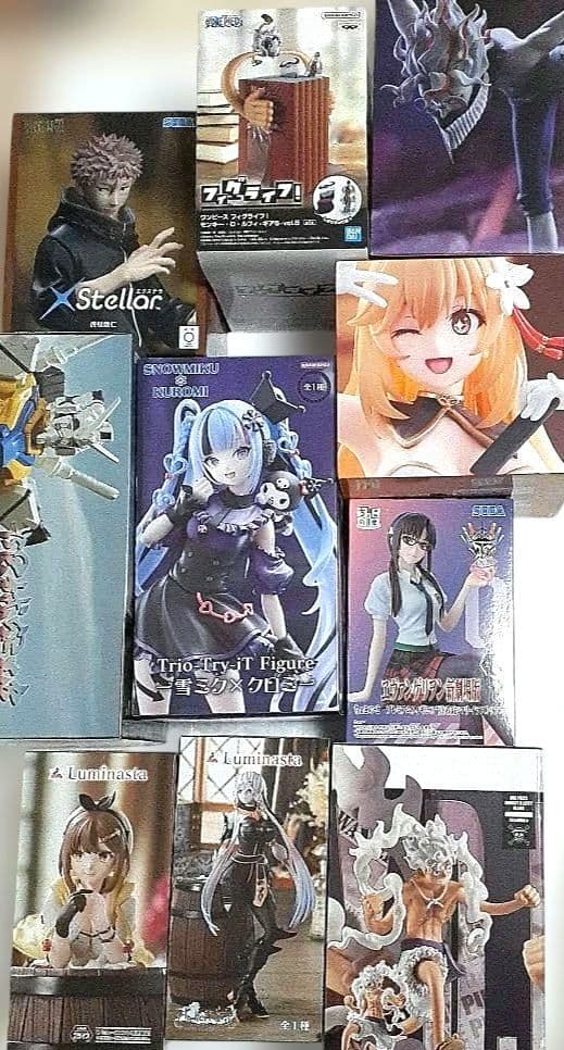 フィギュア最新プライズ品等、美少女フィギュア等まとめ売り合計10点