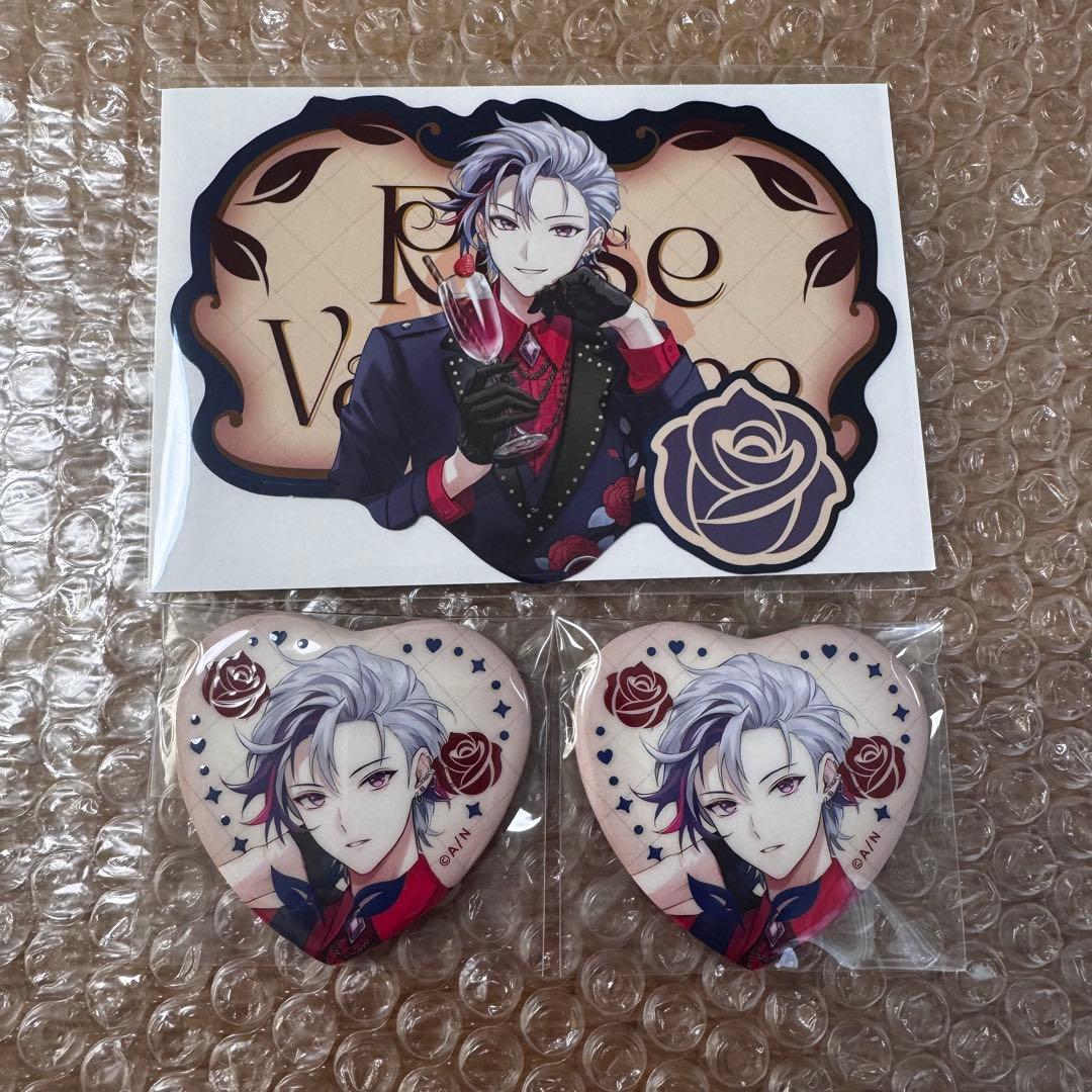 不破湊 Rose Valentine ハート缶バッジ OS特典香り付きカード - メルカリ