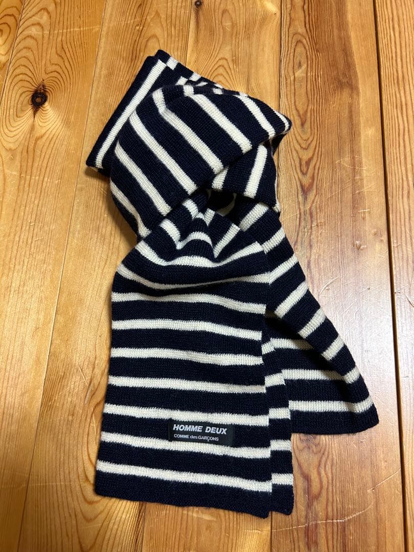 コムデギャルソン　HOMME DEUX ボーダーマフラー COMME des GARCONS - COMME des GARCONS HOMME DEUX マフラーの通販 by