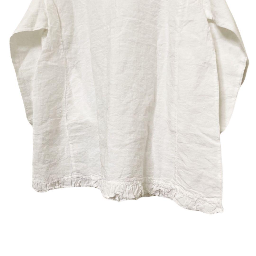 nest Robe リネン近江晒しプチフリルチュニック